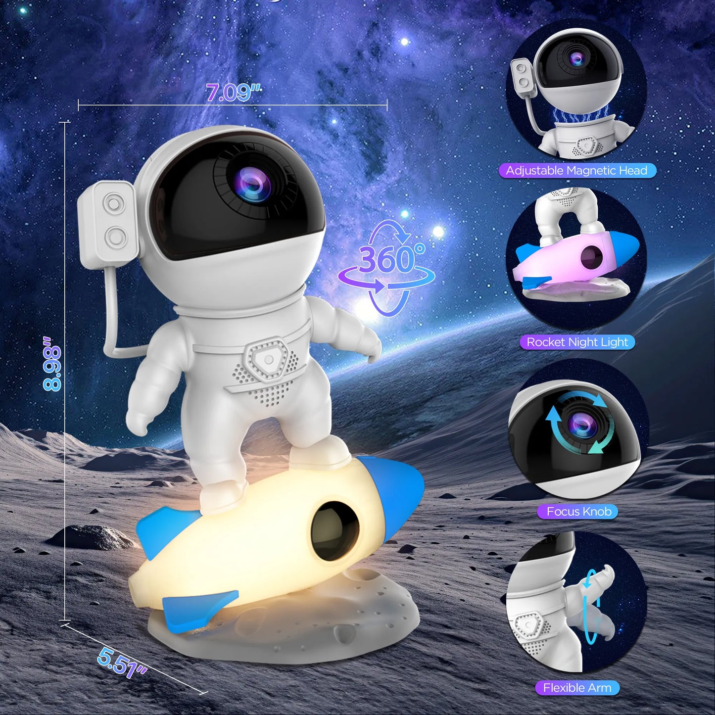 Astronaut Galaxy Projector—— Nursery Night Lights