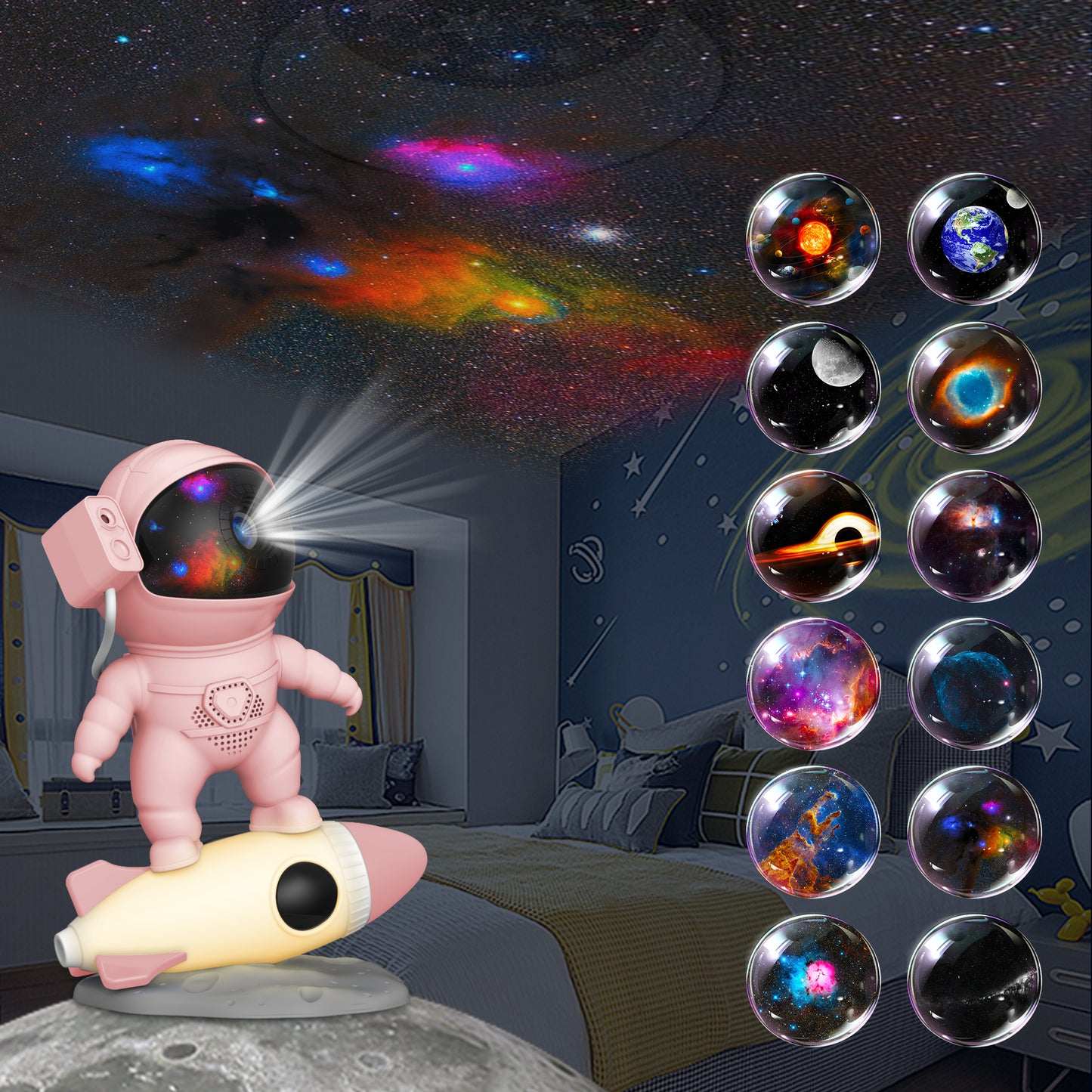 Astronaut Galaxy Projector—— Nursery Night Lights