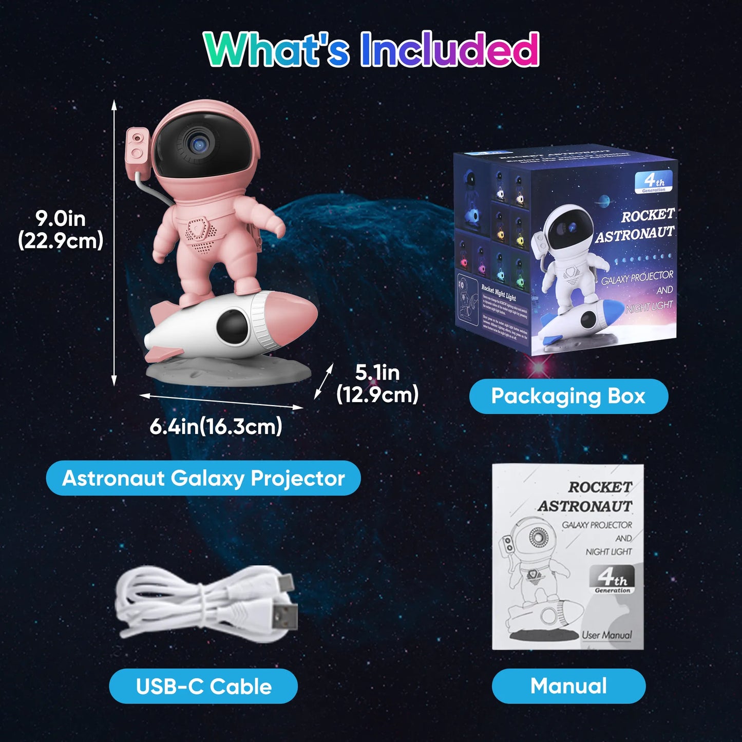 Astronaut Galaxy Projector—— Nursery Night Lights